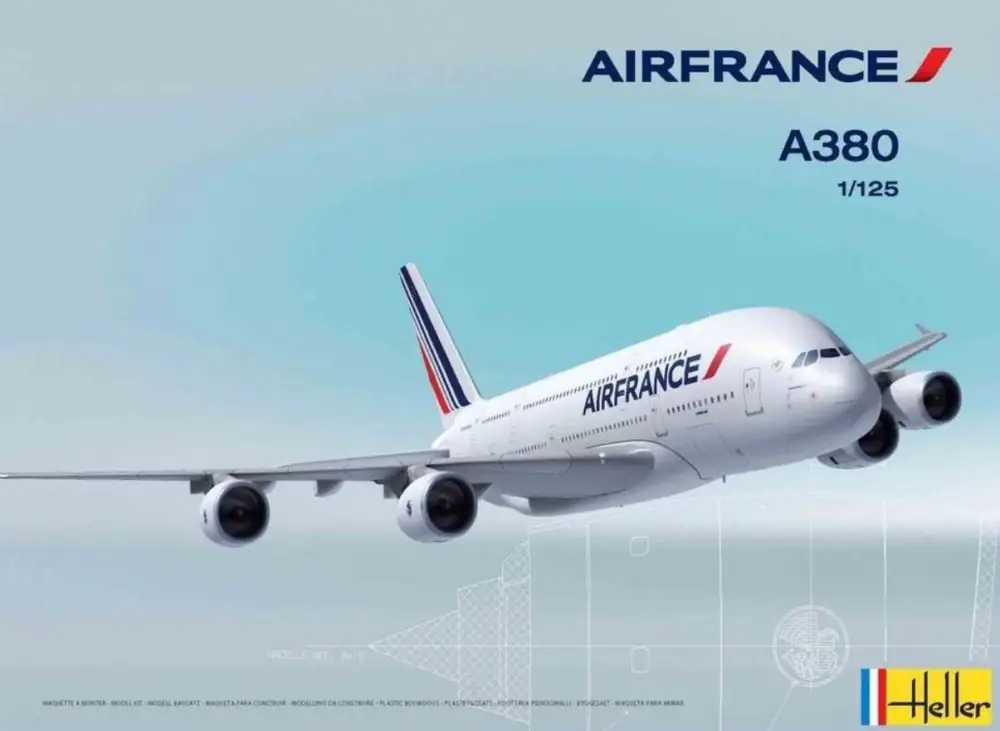 Korting Heller 1:125 Airbus A380-800 Air France - modelbouw