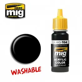Ammo By Mig Jimenez Washable Black - 17Ml - modelbouw Goedkoop