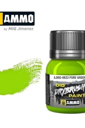 Laatste Kans Ammo By Mig Jimenez Drybrush Paint - Pure Green - modelbouw