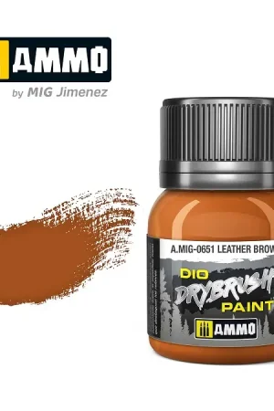 Ammo By Mig Jimenez Drybrush Paint - Leather Brown - modelbouw Voordeelprijs