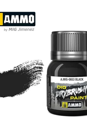 Ammo By Mig Jimenez Drybrush Paint - Black - modelbouw Seizoensaanbieding