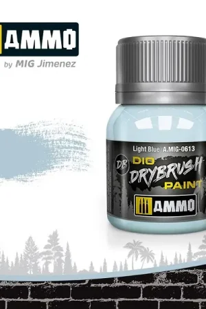 Populair Ammo By Mig Jimenez Drybrush Paint - Light Blue - modelbouw