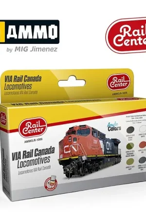 Ammo By Mig Jimenez Ammo Rail Center Via Rail Canada Locomotives - modelbouw Populair