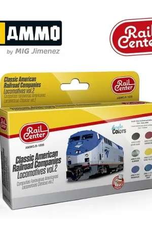 Must-Have Ammo By Mig Jimenez Ammo Rail Center Classic American Railroad Companies Vol.2 - modelbouw