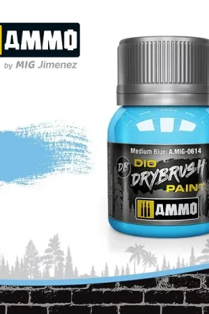 Ammo By Mig Jimenez Drybrush Paint - Medium Blue - modelbouw Superprijs