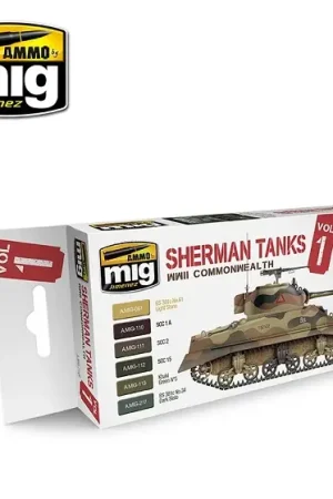 Beperkt Aanbod Ammo By Mig Jimenez Wwii Commonwealth Sherman Tanks - 6 X 17Ml - modelbouw