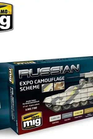 Ammo By Mig Jimenez Russian Expo Camouflage Scheme Colors Set - 6 X 17Ml - modelbouw Speciale Aanbieding