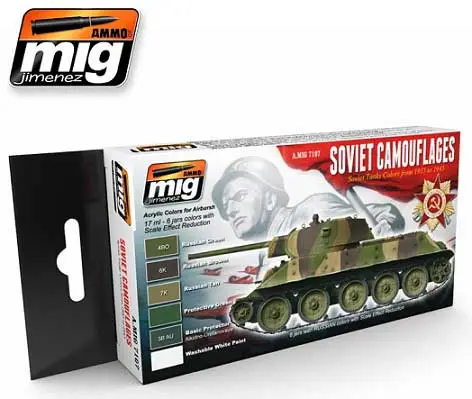Ammo By Mig Jimenez 1935/45 Soviet Camouflage Paint Set - 6 X 17Ml - modelbouw Laatste Versie