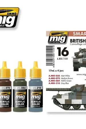 Lage Prijs Ammo By Mig Jimenez British Berlin Camouflage Color Set - 4 X 17Ml - modelbouw