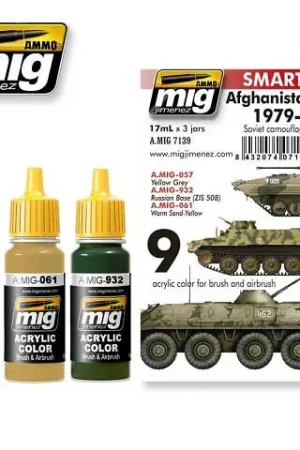 Direct Beschikbaar Ammo By Mig Jimenez Afghanistan War 1979-89 Color Set - 3 X 17Ml - modelbouw