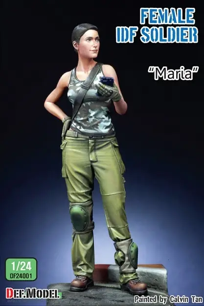 Speciale Aanbieding Def Model 1:24 Female Idf Soldier - Maria - modelbouw