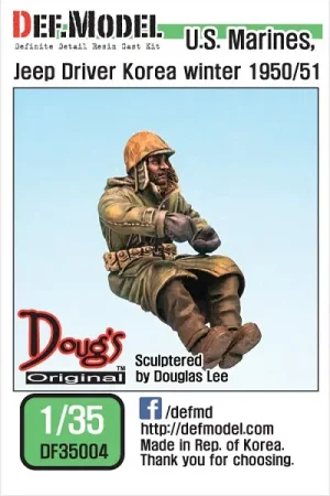 Def Model 1:35 Us Marine Jeep Driver Korea Winter 1950/51 - modelbouw Op = Op