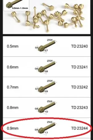 Favoriet Top studio 0.9MM HEX RIVETS (B) BRASS - modelbouw