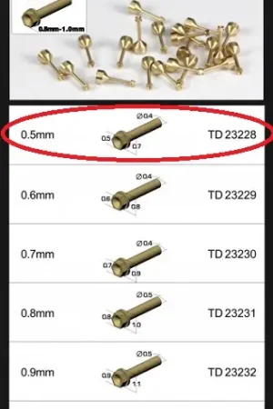 Top studio 0.5MM HEX RIVETS (A) BRASS - modelbouw Seizoensaanbieding