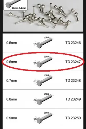 Top studio 0.6MM HEX RIVETS (C) SILVERY - modelbouw Seizoensaanbieding