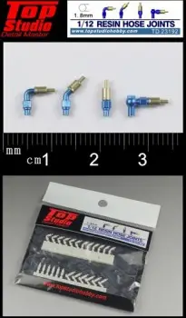 Speciale Aanbieding Top studio 1:12 1.8MM RESIN HOSE JOINTS - modelbouw