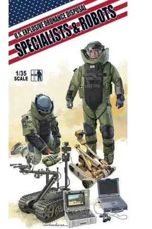 Premium Meng 1:35 U.S. Explosive Ordnance Disposal - Specialists & Robots - modelbouw