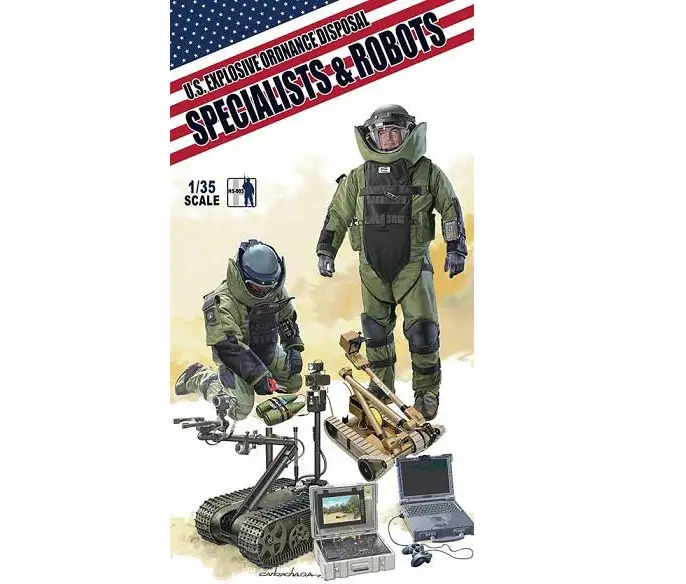Premium Meng 1:35 U.S. Explosive Ordnance Disposal - Specialists & Robots - modelbouw