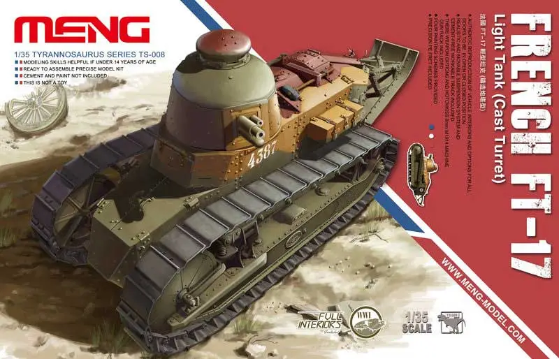 Nu Kopen Meng 1:35 French Ft-17 (Cast Turret) - Light Tank - modelbouw