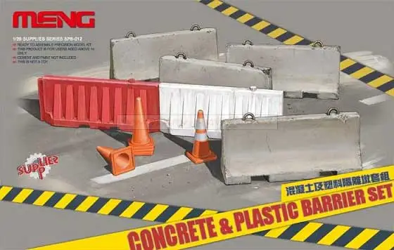 Bestel Nu Meng 1:35 Concrete & Plastic Barrier Set - modelbouw