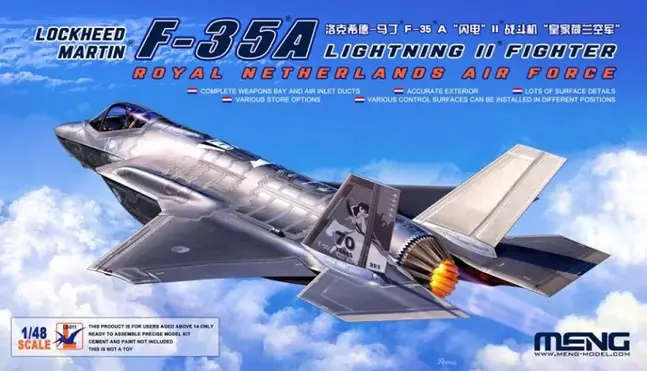 Op = Op Meng 1:48 F-35A - Lockheed Martin Lightning Ii Fighter - Royal Netherlands Air Force - modelbouw