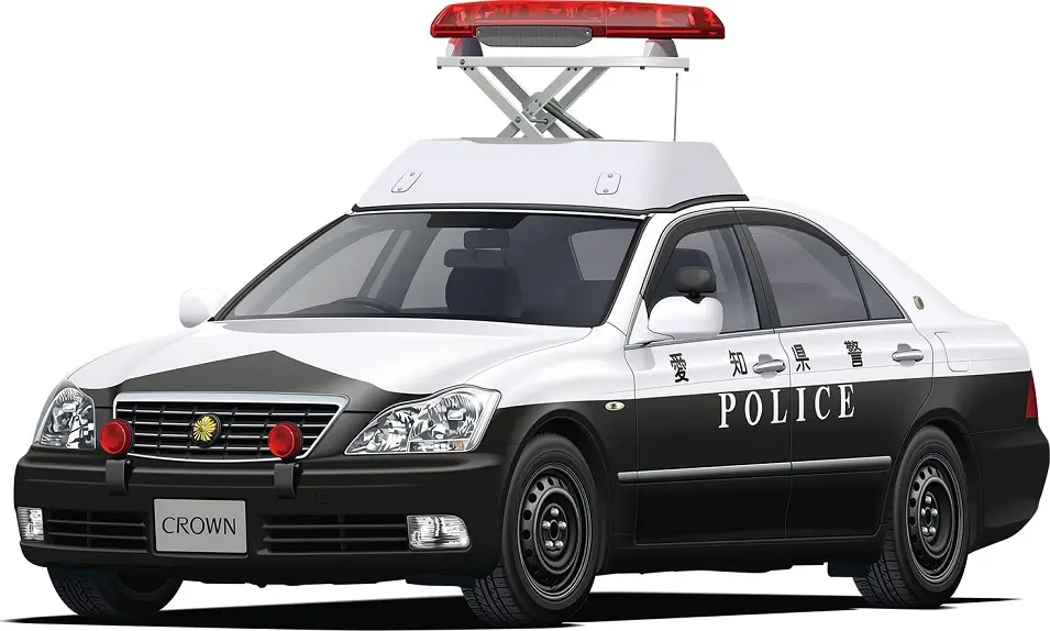 Aoshima 1:24 Toyota Grs180 Crown Patrol Car 2005 - modelbouw Lage Kosten