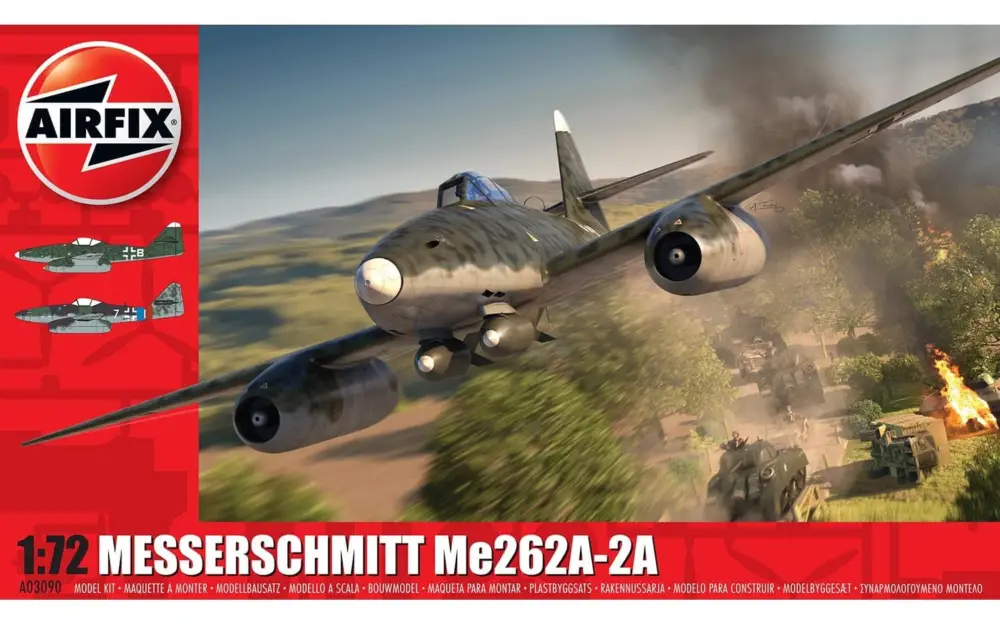 Nieuw Airfix 1:72 Messerschmitt Me262A-2A #A03090 bouwdoos
