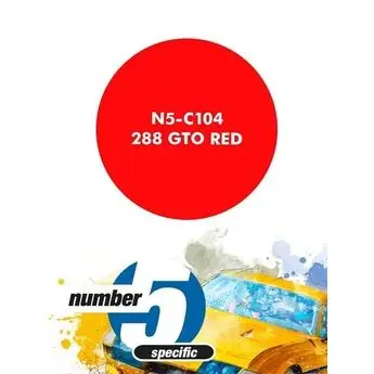 Number Five Ferrari 288 Gto Red - 30Ml - modelbouw Bestseller