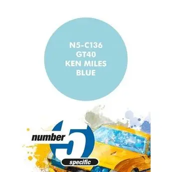 Bestel Nu Number Five Ford Gt40 Ken Miles Blue - 30Ml - modelbouw