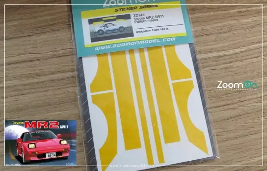 Superprijs Zoom on 1:24 WINDOWS AND LIGHT PAINTING MASKS TOYOTA MR2 AW11 PATTERN MASKS - modelbouw