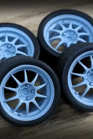 Zoom on 1:24 17INCH ENKEI ES TARMAC RACING RIM SET - modelbouw Express Levering