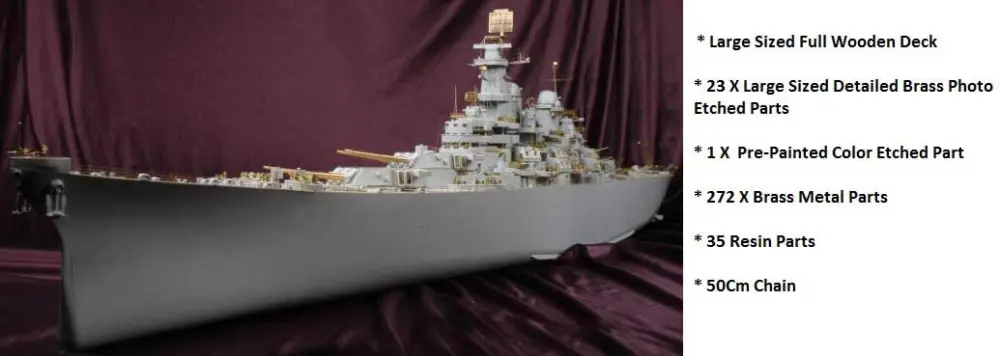 Seizoensaanbieding Ka models 1:200 USS IOWA DELUXE PACK - modelbouw