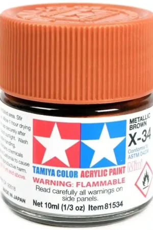 Beperkt Aanbod Tamiya X-34 METALLIC BROWN (10ML) - modelbouw