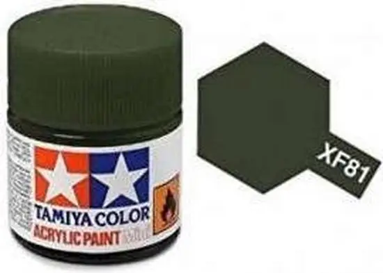 Tamiya Xf-81 Dark Green 2, Raf (10Ml) - modelbouw Exclusieve Aanbieding