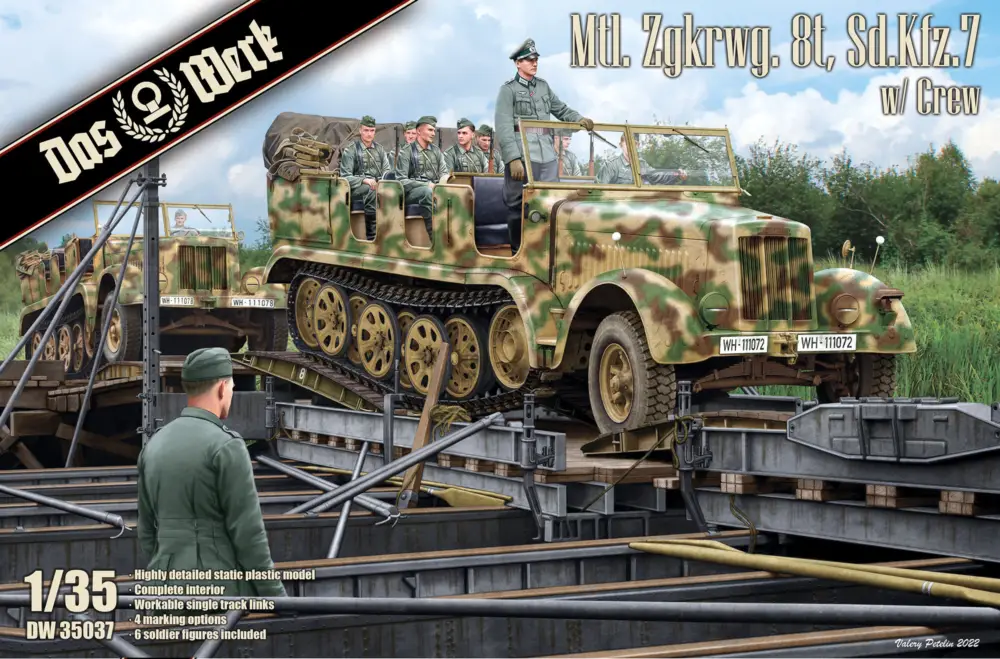 Das Werk 1:35 Sd.Kfz.7 - Mtl. Zgkrwg. 8T With Crew - modelbouw Premium