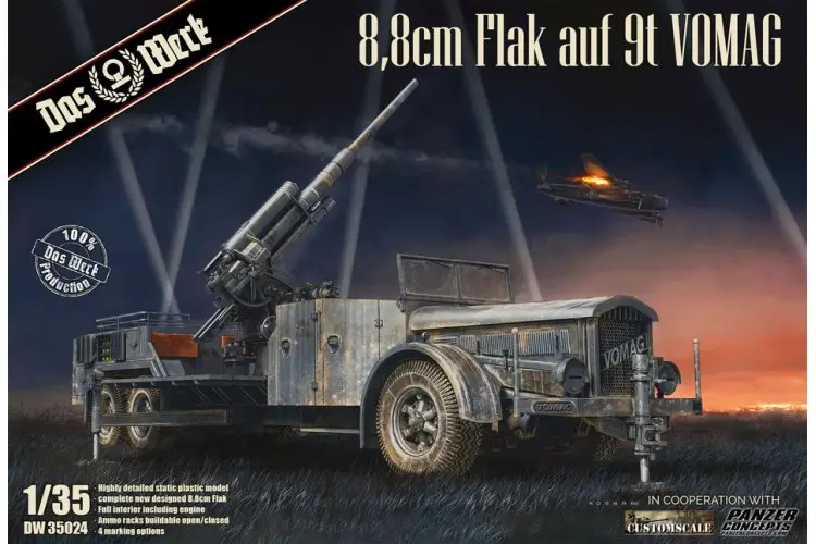 Das Werk 1:35 8.8Cm Flak On A 9T Vomag - modelbouw Koopje