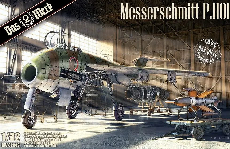 Beste Prijs Das Werk 1:32 Messerschmitt P.1101 #DW32002 bouwdoos
