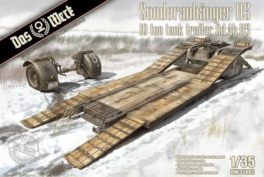 Das Werk 1:35 Sonderanhänger 115, 10 Ton Tank Trailer Sd.Anh.115 - modelbouw Finale Uitverkoop