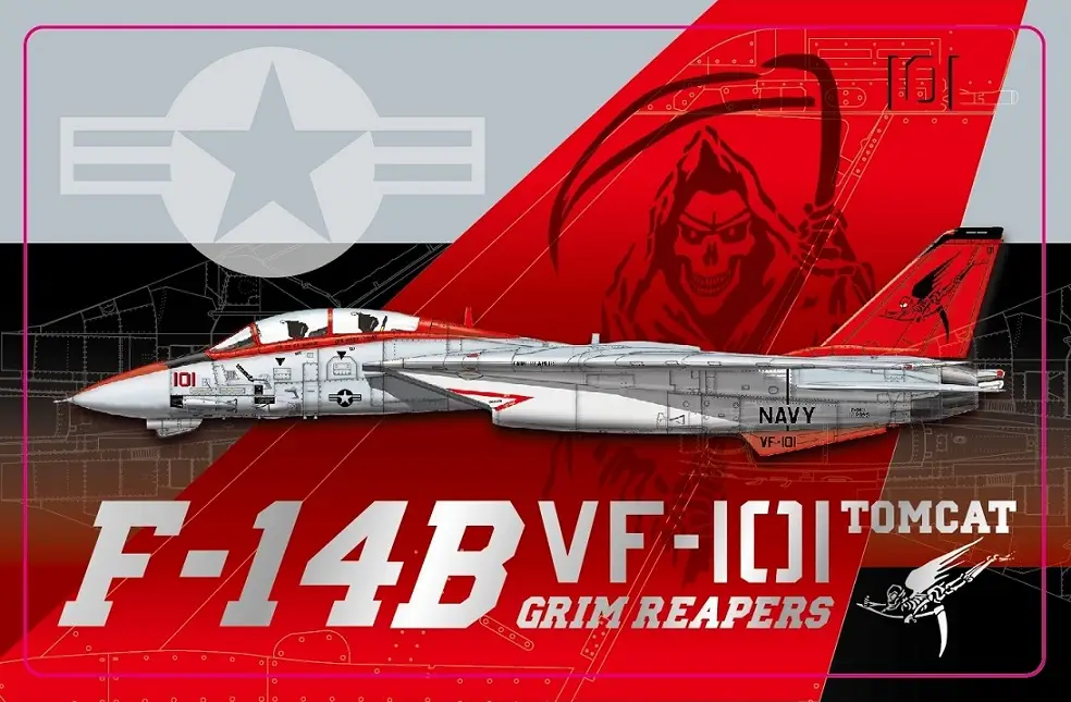 Populair Great Wall Hobby 1:72 F-14B Vf-101 Grim Reapers #GWHS7204