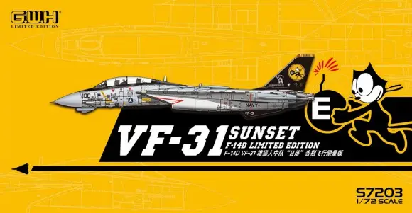 Great Wall Hobby 1:72 Vf-31 - Sunset - F-14D Limited Edition - modelbouw Betrouwbaar