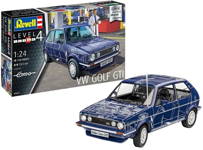 Betaalbaar Revell 1:24 Vw Golf Gti - Builders Choice - modelbouw