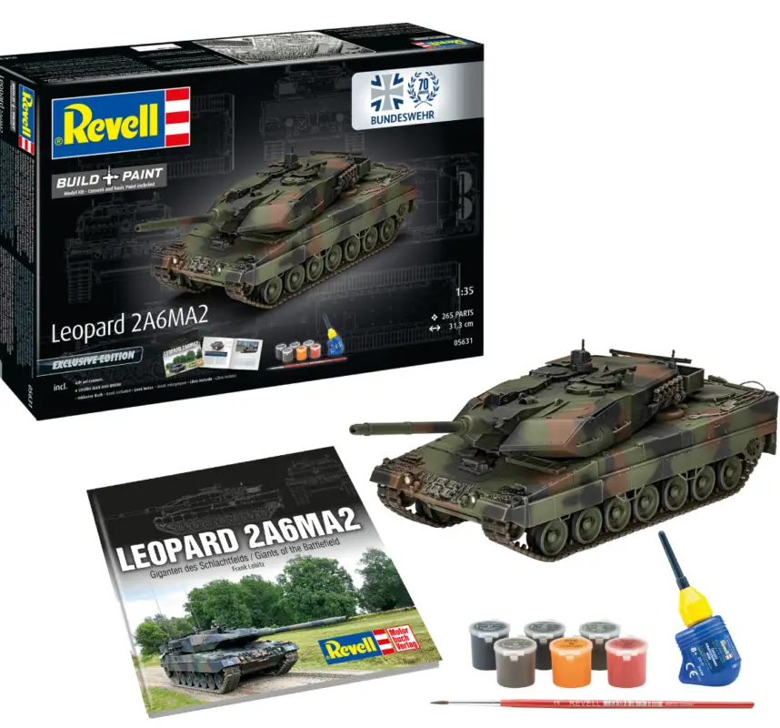 Revell 1:35 Geschenkset 70 Years Bundeswehr Leopard 2 A6A2 - modelbouw Populair