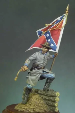 Andrea Miniatures Confederate Standard Bearer - modelbouw Op = Op
