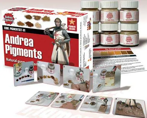 Andrea Miniatures Natural Earth Pigments Set - modelbouw Betrouwbaar