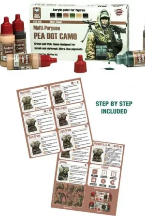 Andrea Miniatures Pea Dot Camo Paint Set - modelbouw Hoge Kwaliteit