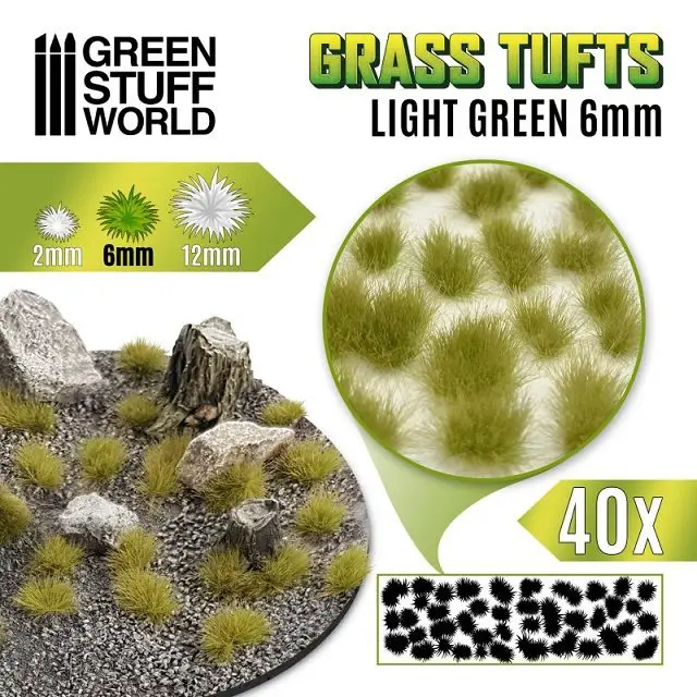 Korting Green Stuff World Grass Tufts 6Mm Light Green - modelbouw