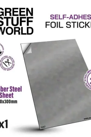 Green Stuff World Steel Rubber Sheet 0.9Mm Selfadhesive - modelbouw Bestseller
