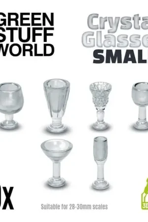 Green Stuff World Crystal Glasses Small Cups - modelbouw Laatste Versie