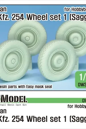 Def mode 1:35 GERMAN SDKFZ 254 SAGGED WHEEL SET - modelbouw Favoriet