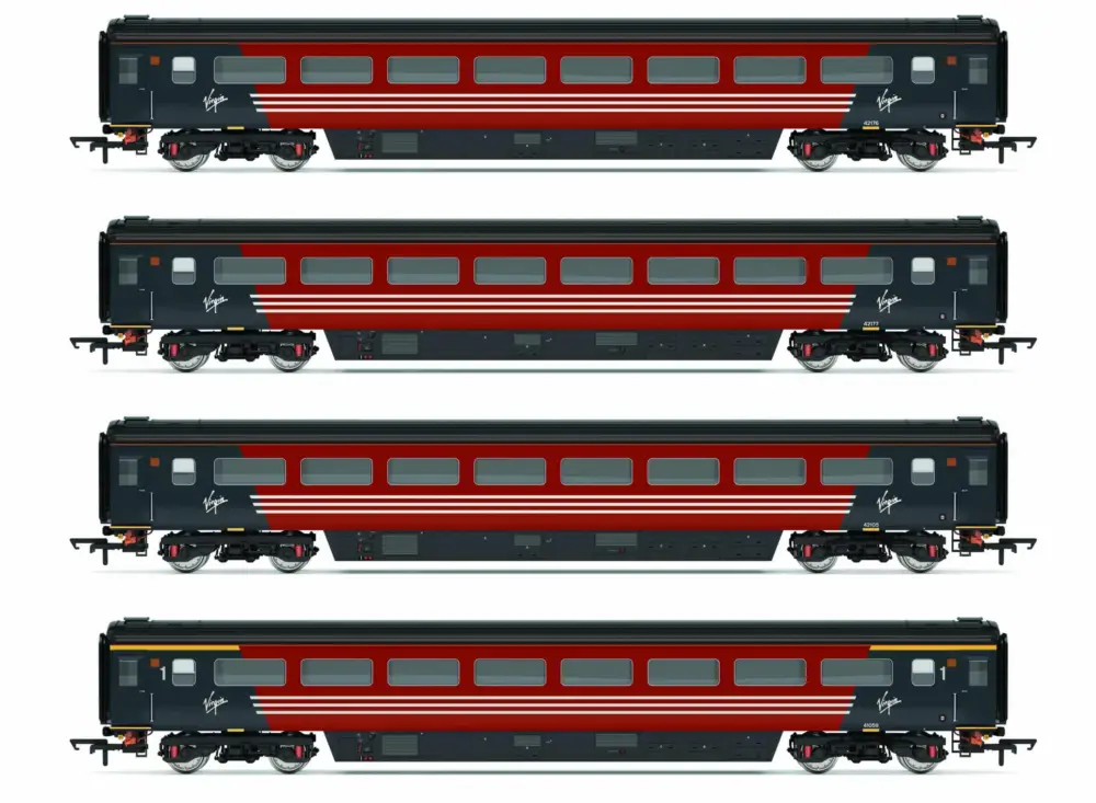 Hete Deal Hornby 1:76 Virgin Mk3 Coach Pack (TS 42176 TS 4217) PRE-ORDER - modelbouw
